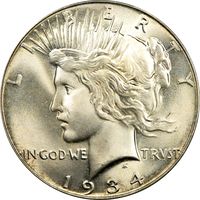 1934 Peace Dollar ($1) Obverse Image