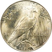 1934 Peace Dollar ($1) Reverse Image