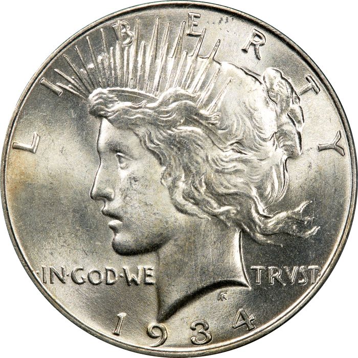 1934 Peace Dollar ($1) Photo 3