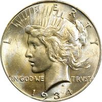 1934 Peace Dollar ($1) Obverse Image