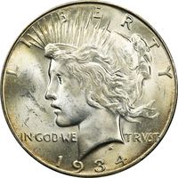 1934-S Peace Dollar ($1) Obverse Image