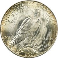 1934-S Peace Dollar ($1) Reverse Image