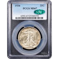 1934 Walking Liberty Half (50c) Obverse Slab Image