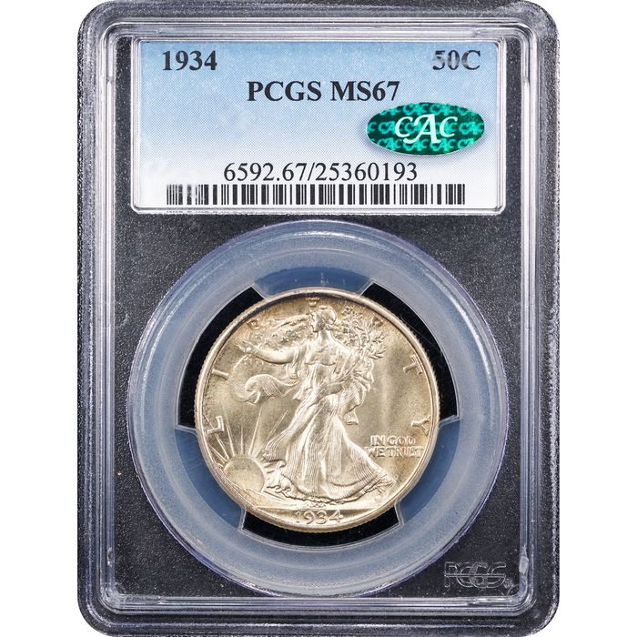1934 Walking Liberty Half (50c) Obverse Slab Image