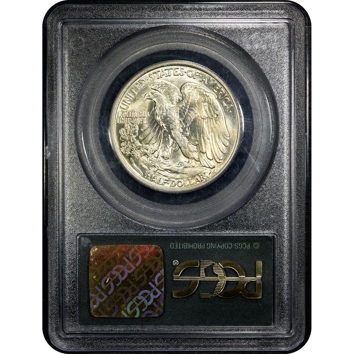 1934 Walking Liberty Half Dollar (50c) OGH Reverse Slab Image
