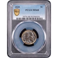 1935 Buffalo Nickel (5c) Obverse Slab Image