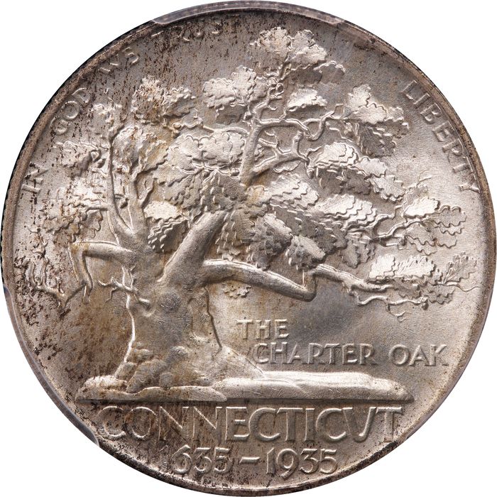1935 Connecticut Commemorative Half Dollar (50c) Photo 3