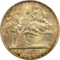 1935 Connecticut Commemorative Half Dollar (50c) Rattler Obverse Image