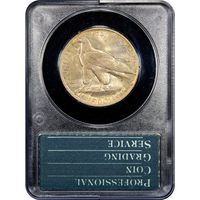 1935 Connecticut Commemorative Half Dollar (50c) Rattler Reverse Slab Image