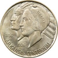 1935-D Arkansas Commemorative Half Dollar (50c) OGH Obverse Image