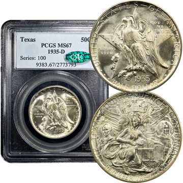 1935-D Texas Commem Half Dollar (50c) Composite Image