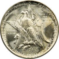 1935-D Texas Commem Half Dollar (50c) Photo 3