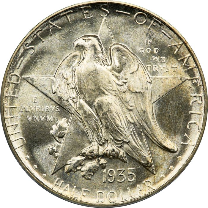 1935-D Texas Commem Half Dollar (50c) Photo 3