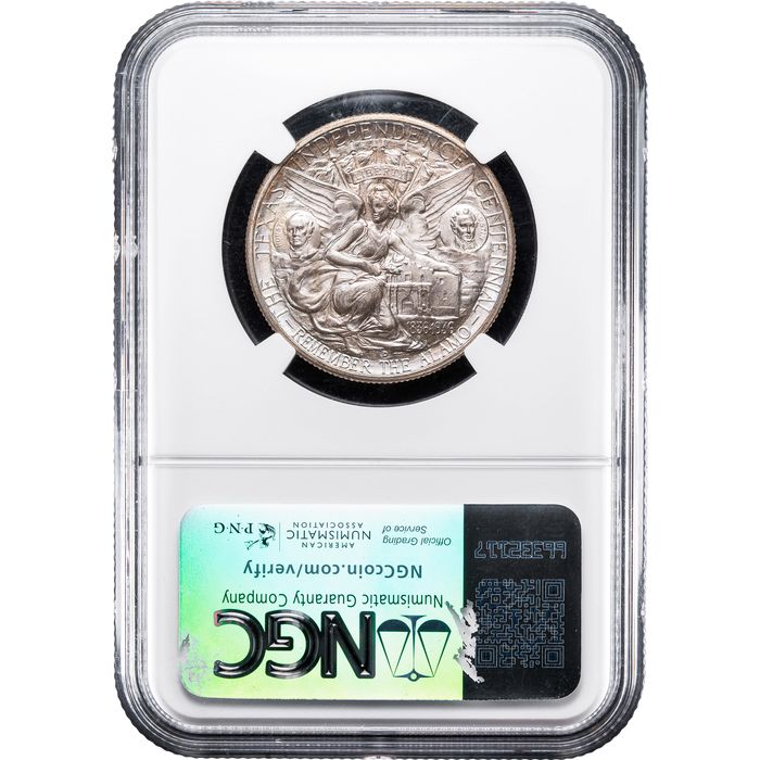 1935-D Texas Commemorative Half Dollar (50c) Reverse Slab Image