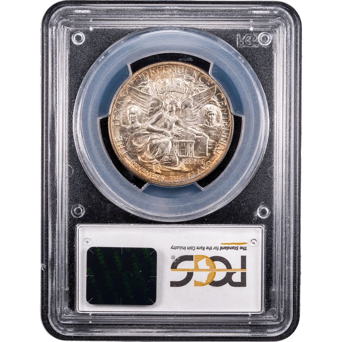 1935-D Texas Commemorative Half Dollar (50c) Reverse Slab Image
