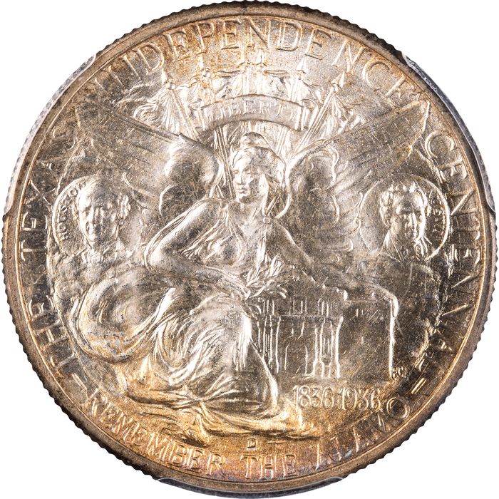 1935-D Texas Commemorative Half Dollar (50c) Reverse Image