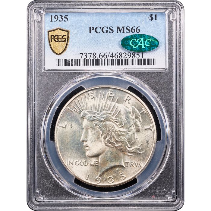 1935 Peace Dollar ($1) Obverse Slab Image