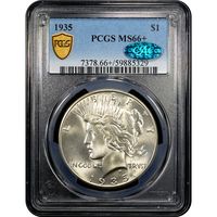 1935 Peace Dollar ($1) Obverse Slab Image