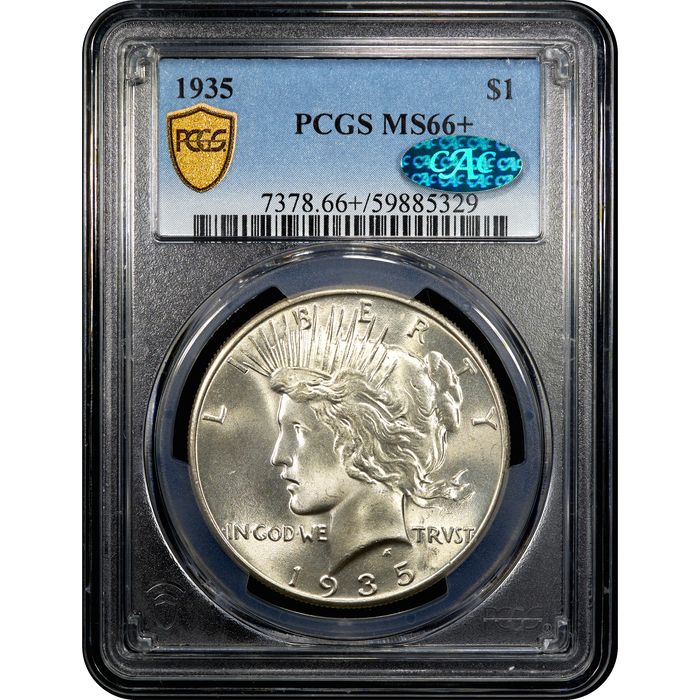 1935 Peace Dollar ($1) Obverse Slab Image