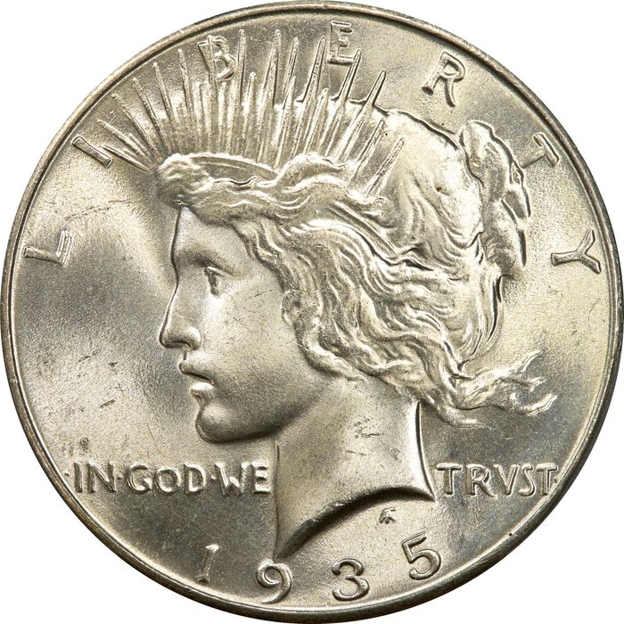 1935 Peace Dollar ($1) Obverse Image