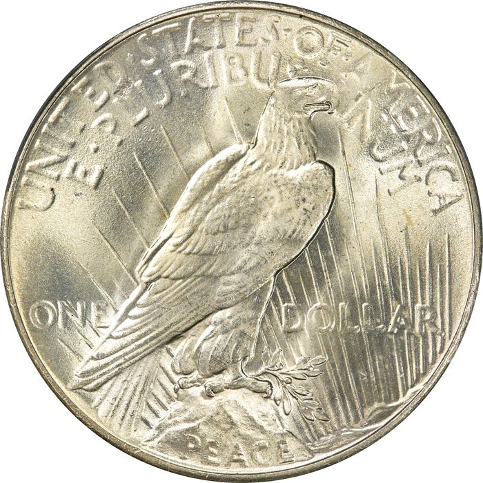 1935 Peace Dollar ($1) Reverse Image