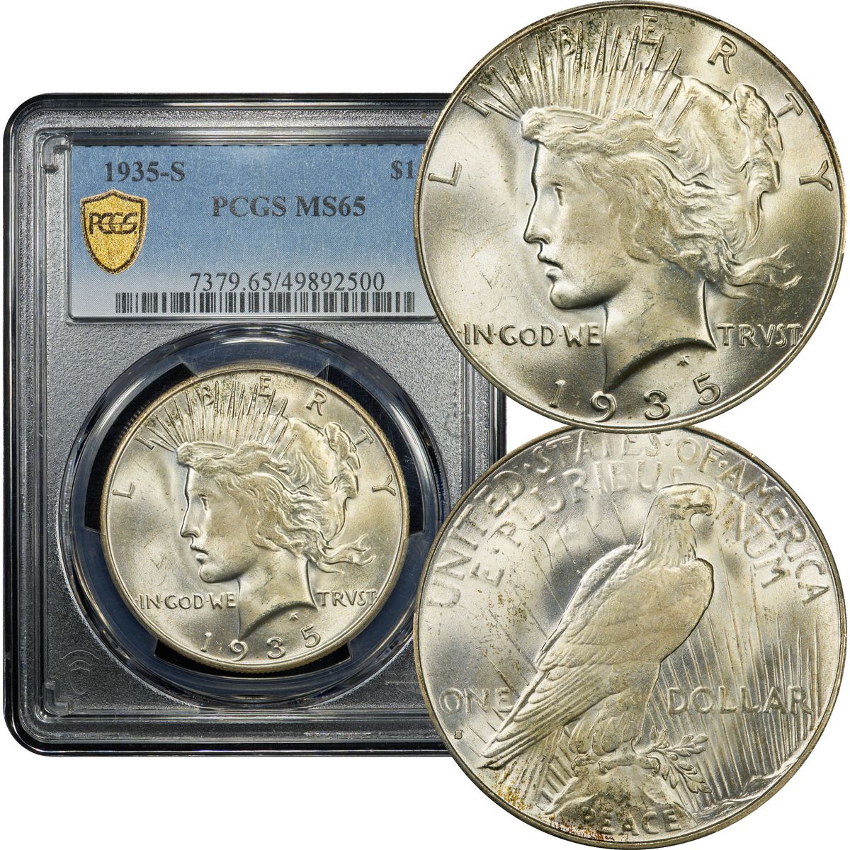 1935-S Peace Dollar $1 PCGS MS65