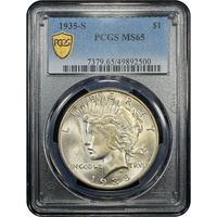 1935-S Peace Dollar ($1) Obverse Slab Image