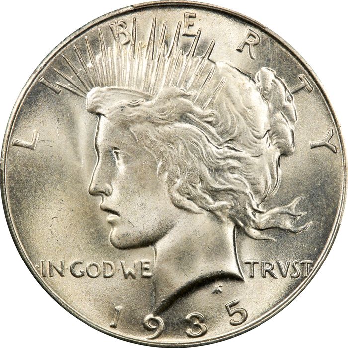 1935-S Peace Dollar ($1) Obverse Image