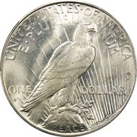 1935-S Peace Dollar ($1) Reverse Image