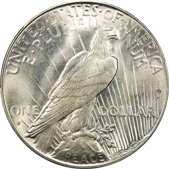1935-S Peace Dollar ($1) Reverse Image
