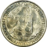 1935-S San Diego Commemorative Half Dollar (50c) Rattler Reverse Image