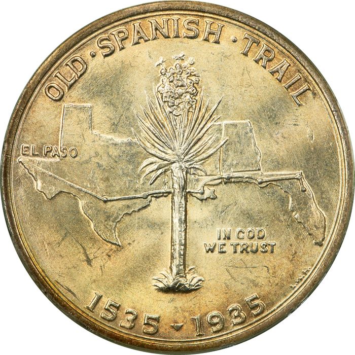1935 Spanish Trail Commem Half Dollar (50c) OGH Photo 4