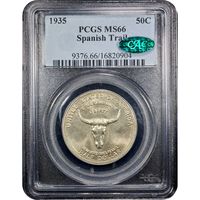 1935 Spanish Trail Commemorative Half (50c) Obverse Slab Image