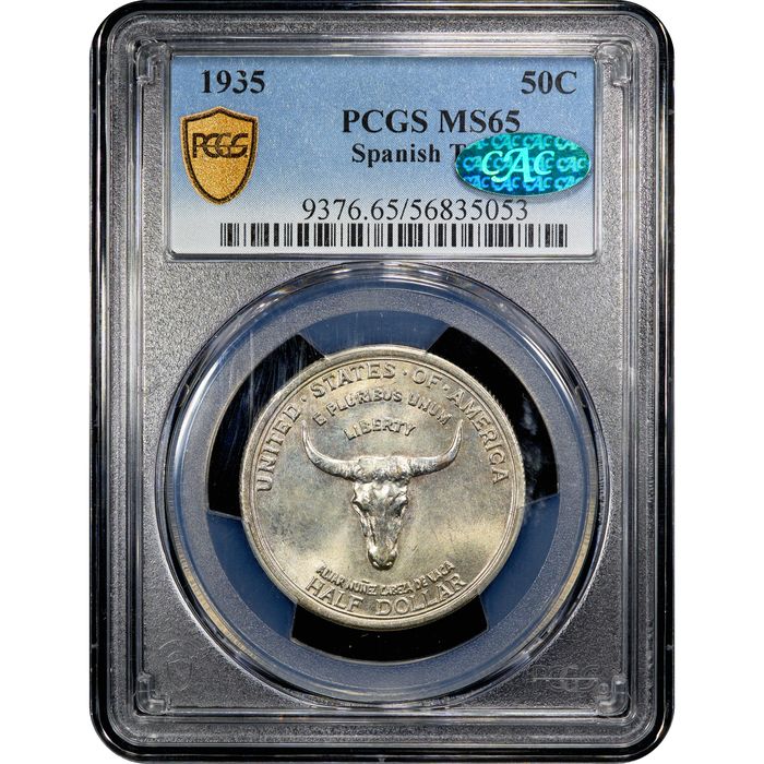1935 Spanish Trail Commemorative Half Dollar (50c) Obverse Slab Image