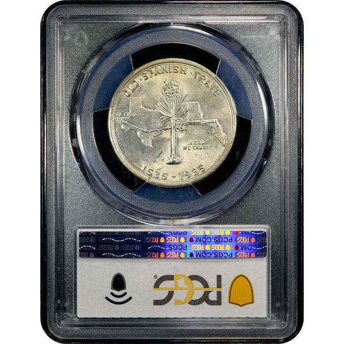 1935 Spanish Trail Commemorative Half Dollar (50c) Reverse Slab Image