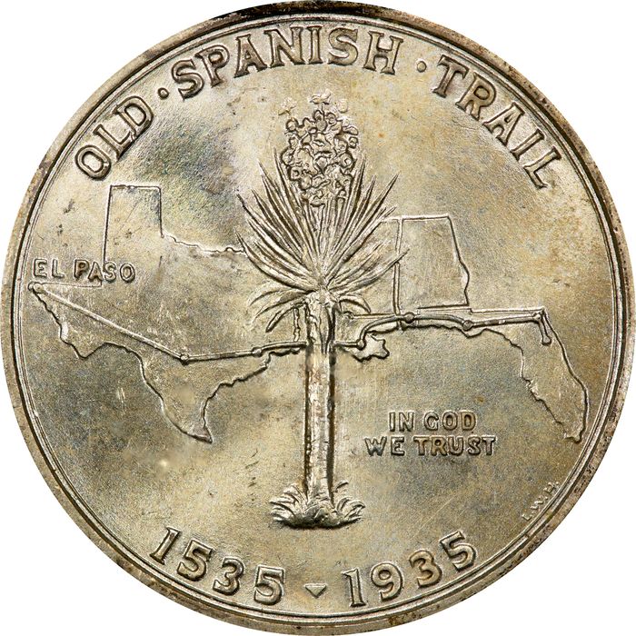 1935 Spanish Trail Commemorative Half Dollar (50c) Photo 4
