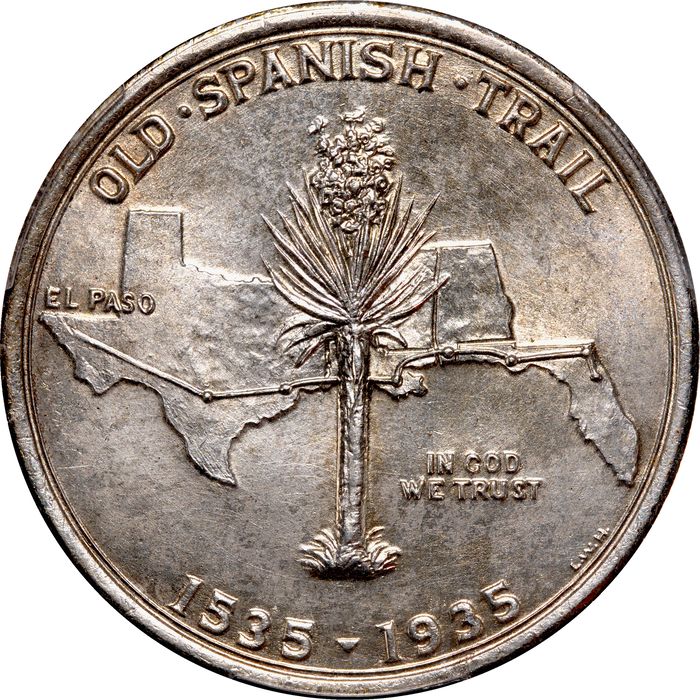 1935 Spanish Trail Commemorative Half Dollar (50c) Photo 4