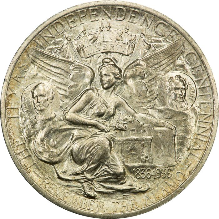 1935 Texas Commem Half Dollar (50c) Rattler Photo 4