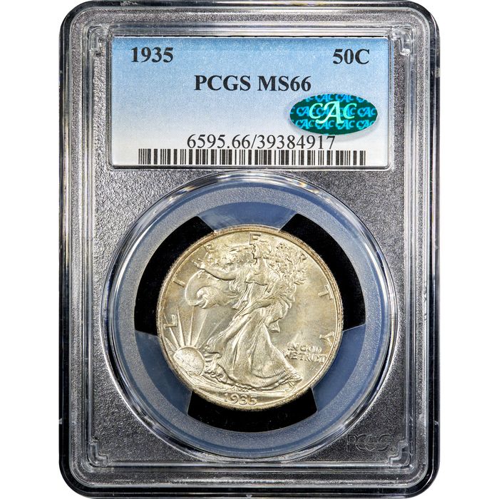 1935 Walking Liberty Half Dollar (50c) Obverse Slab Image