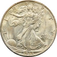 1935 Walking Liberty Half Dollar (50c) Obverse Image