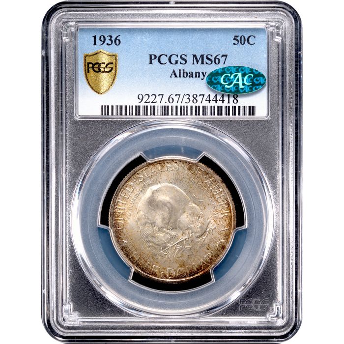1936 Albany Commemorative Half Dollar (50c) Obverse Slab Image