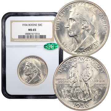 1936 Boone Commemorative Half Dollar (50c) Composite Image
