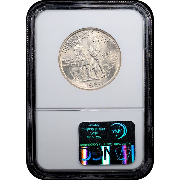 1936 Boone Commemorative Half Dollar (50c) Reverse Slab Image