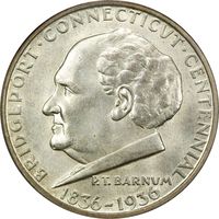 1936 Bridgeport Commem Half Dollar (50c) OGH Photo 3