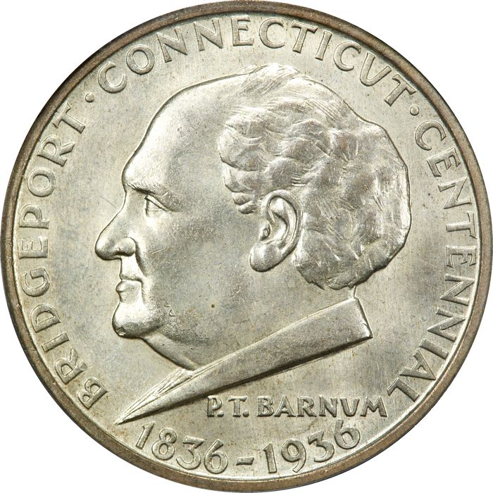 1936 Bridgeport Commem Half Dollar (50c) OGH Photo 3
