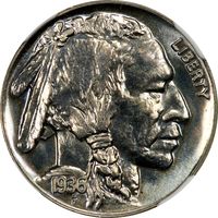 1936 Buffalo Nickel (5c) Obverse Image