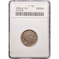 1936-D Buffalo Nickel (5c) 3 1/2 Legs Obverse Image