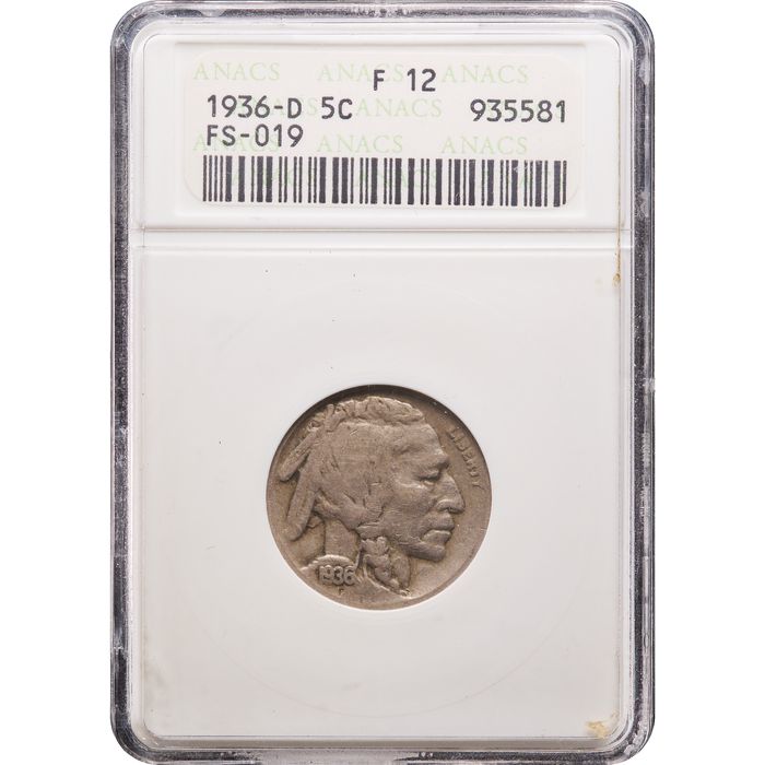 1936-D Buffalo Nickel (5c) 3 1/2 Legs Obverse Image