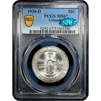 1936-D Columbia Commem Half Dollar (50c) Obverse Image