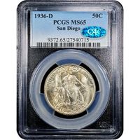 1936-D San Diego Commem Half Dollar (50c) Obverse Image